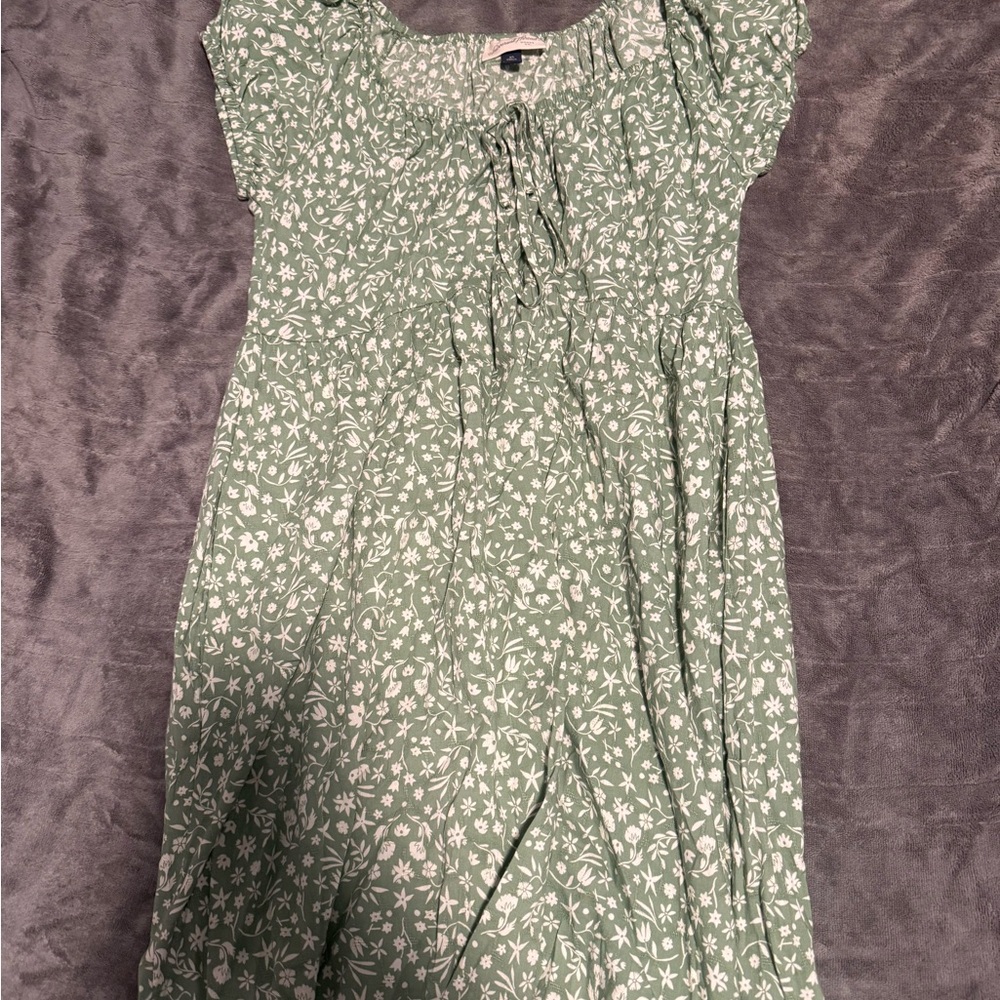 Universal Thread Green Floral Kids Casual Dress